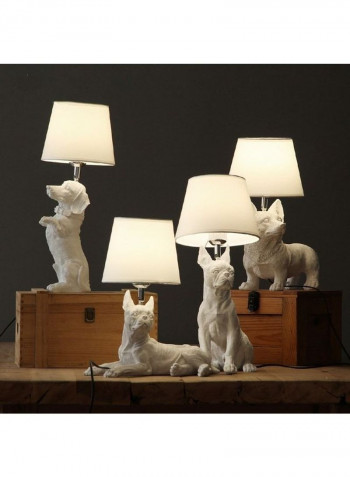 Retro Bedroom Bedside Lamp White 15x15x55centimeter