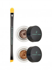 Crème Gel Eyeliner Duo With Double Ended Brush Flamenco/Golden Orbit