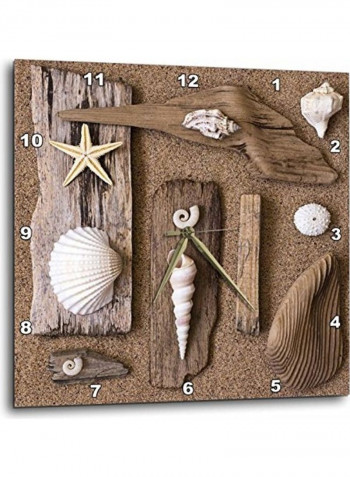 Decorative Printed Wall Clock Multicolour 13x13inch