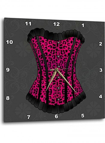 DPP 58699 2 Animal Print Corset Wall Clock Multicolour 13x13inch