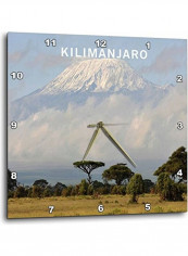 Africas Mount Kilimanjaro Wall Clock Multicolour 13x13inch