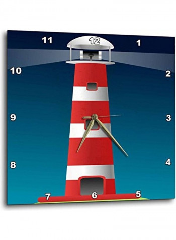 Lighthouse Wall Clock Multicolour 13x13inch