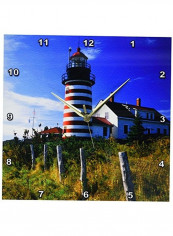 West Quoddy Head Lighthouse Wall Clock Multicolour 13x13inch
