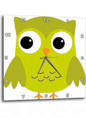 Cute Green Owl Wall Clock Multicolour 13x13inch reviews Cute Green Owl Wall Clock Multicolour 13x13inch
