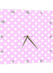 Decorative Printed Wall Clock Pink/White 15x15inch