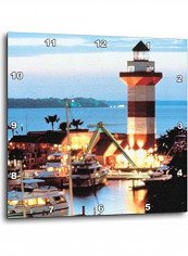 Harbour Town Lighthouse Wall Clock Multicolour 13x13inch