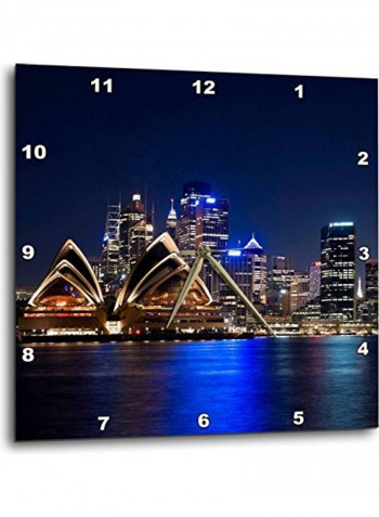 Opera House From Embarkation Park Wall Clock Multicolour 13x13inch