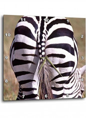 Zebra Rear End Printed Wall Clock Multicolour 13x13x0.1inch