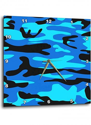 DPP 157599 2 Neon Bright Camo Print Army Uniform Camouflage Pattern Wall Clock Multicolour 13x13inch