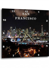San Francisco Printed Analog Wall Clock Multicolour 13x13x0.1inch