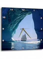 Sailboat In The Artic Wall Clock Multicolour 13x13inch