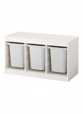 Storage Combination With Boxes White 99x44x56centimeter