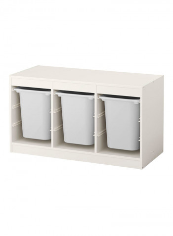 Storage Combination With Boxes White 99x44x56centimeter