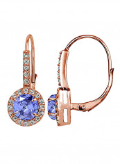 925 Sterling Silver Rose Gold Plated Tanzanite And Topaz Studded Earrings reviews 925 Sterling Silver Rose Gold Plated Tanzanite And Topaz Studded Earrings