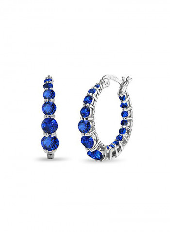 925 Sterling Silver Sapphire Fashion Earrings