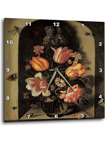 A Bouquet Set Wall Clock Multicolour 13x13inch