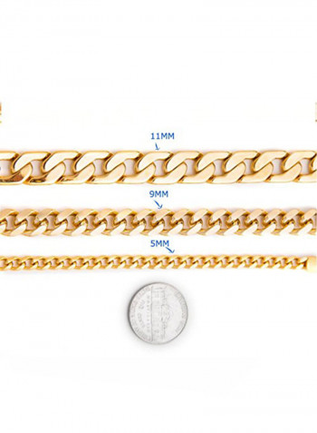 Gold Plated Basemetal Chain Necklace
