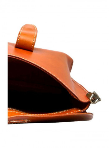 Leather Crossbody Bag Brown