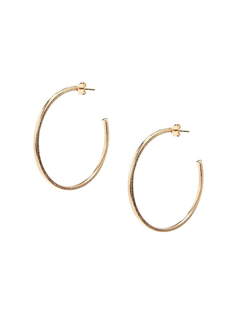 18K Rose Gold Plated Hoop Earrings