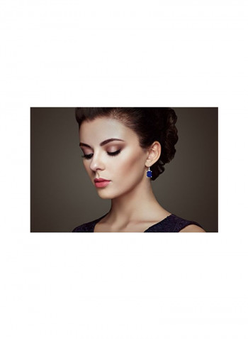 925 Sterling Silver Emerald Studded Studs Earrings