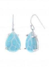 925 Sterling Silver Larimar Pear Shaped Earrings reviews 925 Sterling Silver Larimar Pear Shaped Earrings