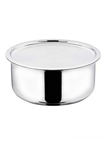 Triply Stainless Steel Tope With Lid Silver 24cm