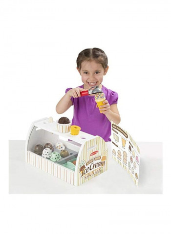 27-Piece Scoop And Serve Ice Cream Counter Set
