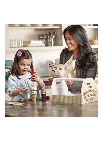 27-Piece Scoop And Serve Ice Cream Counter Set