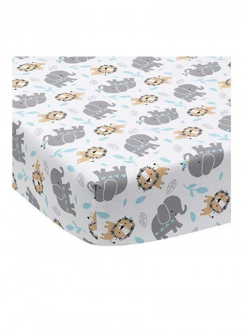 3-Piece Jungle Fun Printed Crib Bedding Set