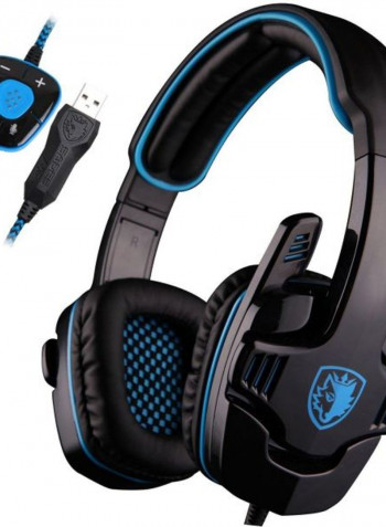 Wired Over-Ear Gaming Headphones With Mic Black/Blue