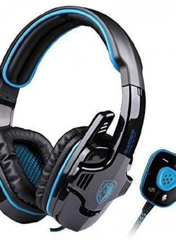 Wired Over-Ear Gaming Headphones With Mic Black/Blue