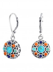 Sterling Silver Stone Studded Earrings