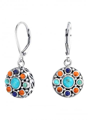 Sterling Silver Stone Studded Earrings