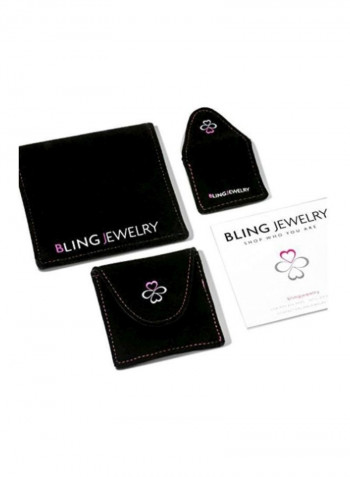 925 Sterling Silver Gold Plated Cubic Zirconia Studded Wedding Ring Set