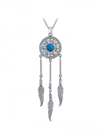 925 Sterling Silver Dream Catcher Pendant Necklace