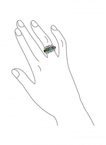 925 Sterling Silver Studded Ring