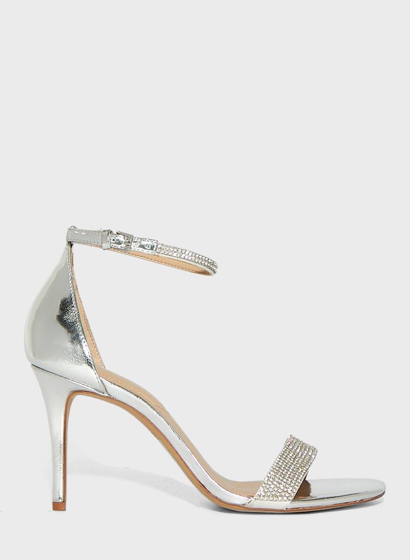 Alodien High Heeled Sandals Silver