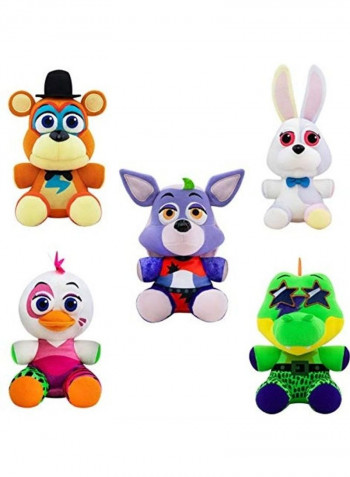 Five Nights at Freddy's - Security Breach Set of 5 - Vannie, Glamrock Freddy, Glamrock Chica, Montgomery Gator, Roxanne Wolf 6x11inch