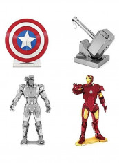 4-Piece Metal Earth 3D Metal Model Kits 7 x 6 x 1inch