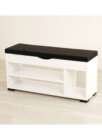 Shoe Stand White/Black 37.5x109x15.5cm