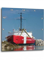 Straits Of Mackinac Printed Wall Clock Multicolour 13x13x0.1inch