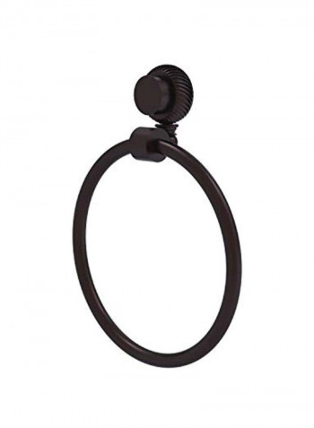 Venus Collection Twist Accent Towel Ring Black 6x6x7.5inch