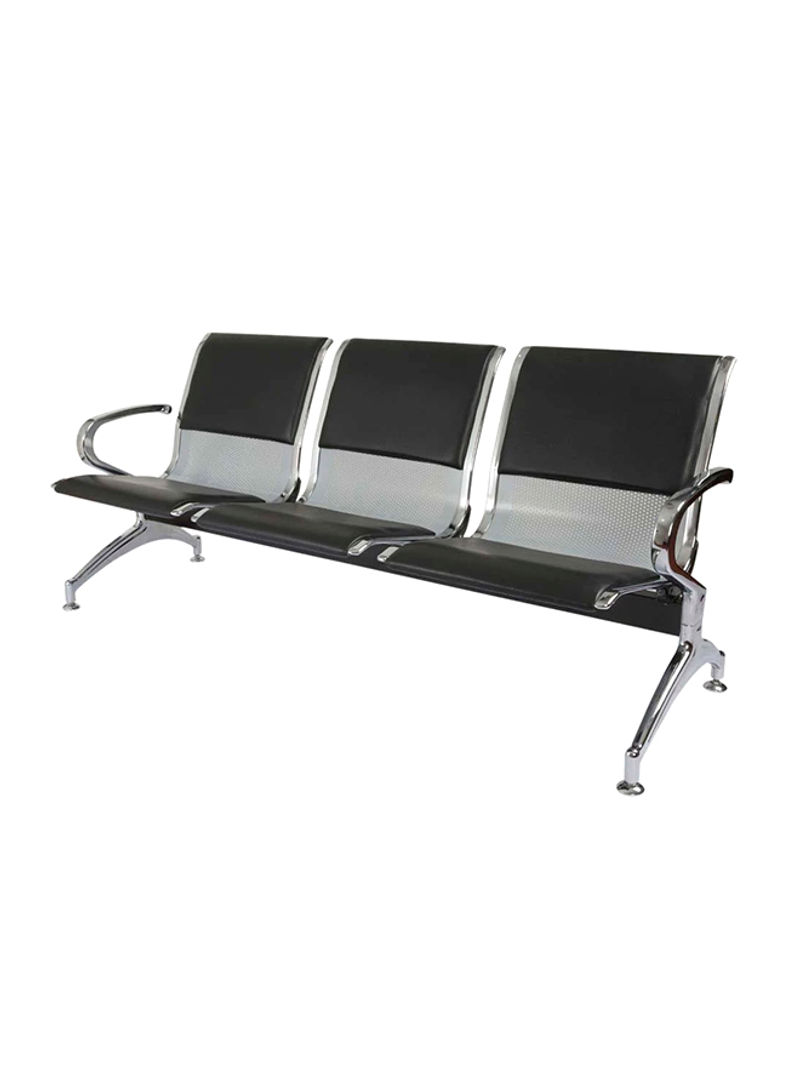 Cosmos JX 3 Seater Cushion Fit Bench Black/Silver 169x53x43centimeter