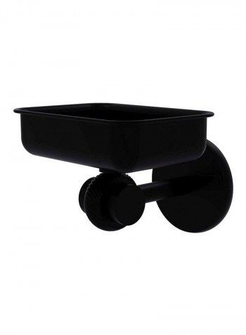Satellite Orbit Two Collection Wall Mounted Twisted Accents Soap Dish Black