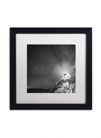 Bass Harbor Sky Wall Art Black/White 16 x 16inch