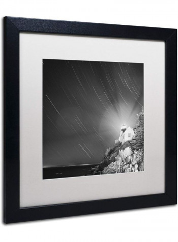 Bass Harbor Sky Wall Art Black/White 16 x 16inch