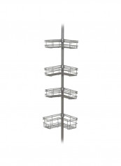 Shower Tension Pole Caddy Silver 8feet
