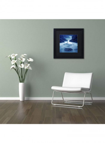 Tormenta En Ixtapa Blue Framed Wall Art Blue/White 16 x 16inch