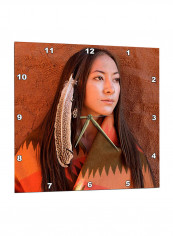 Mexico Cherokee Woman Printed Wall Clock Multicolour 15 x 15inch