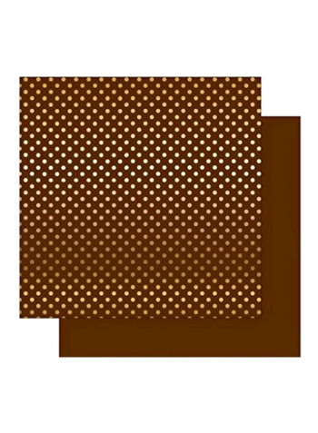 Dots And Stripe Autumn Foil Brown/Beige
